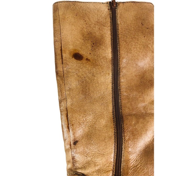 Steve Madden Cognac Rustic Leather Boots sz 8 - Picture 6 of 10